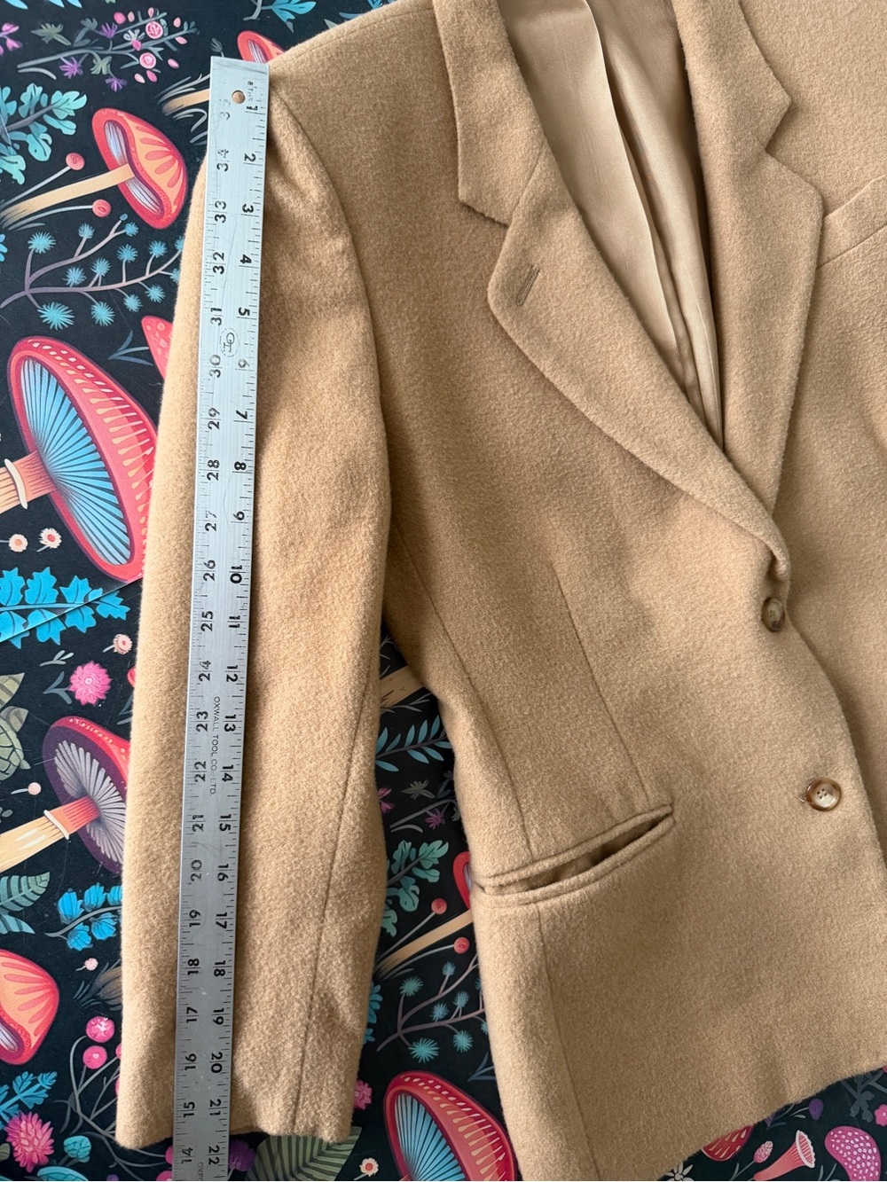 Tailleuer by Barrie Pace womens  100% Camel Hair Skirt Suit Beige Sz 4/6 Lined - Picture 16 of 16